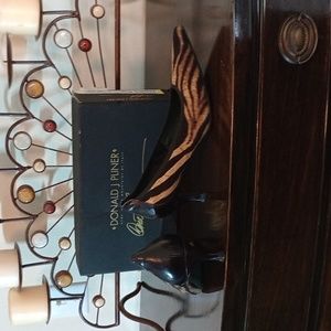 Donald J Pliner "REAL FEEL" Zebra Print 2 inch heels.